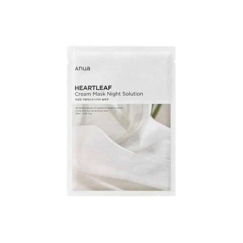Anua Heartleaf Cream Night Solution Sheet Mask 25ml
